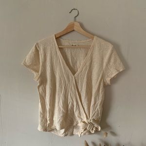 Madewell Textured Wrap Tee size M